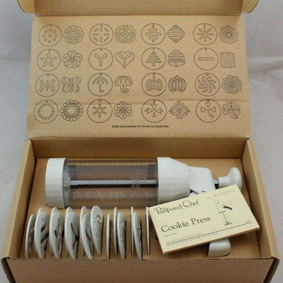 Pampered Chef Other - Pampered Chef Cookie Press with 16 Disks in Origin